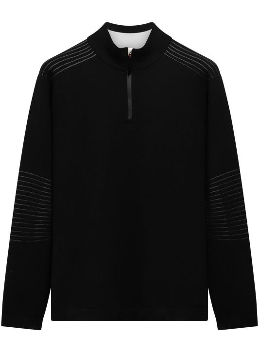 Half-zip trui van wol | FULL_WIDTH | Zwart