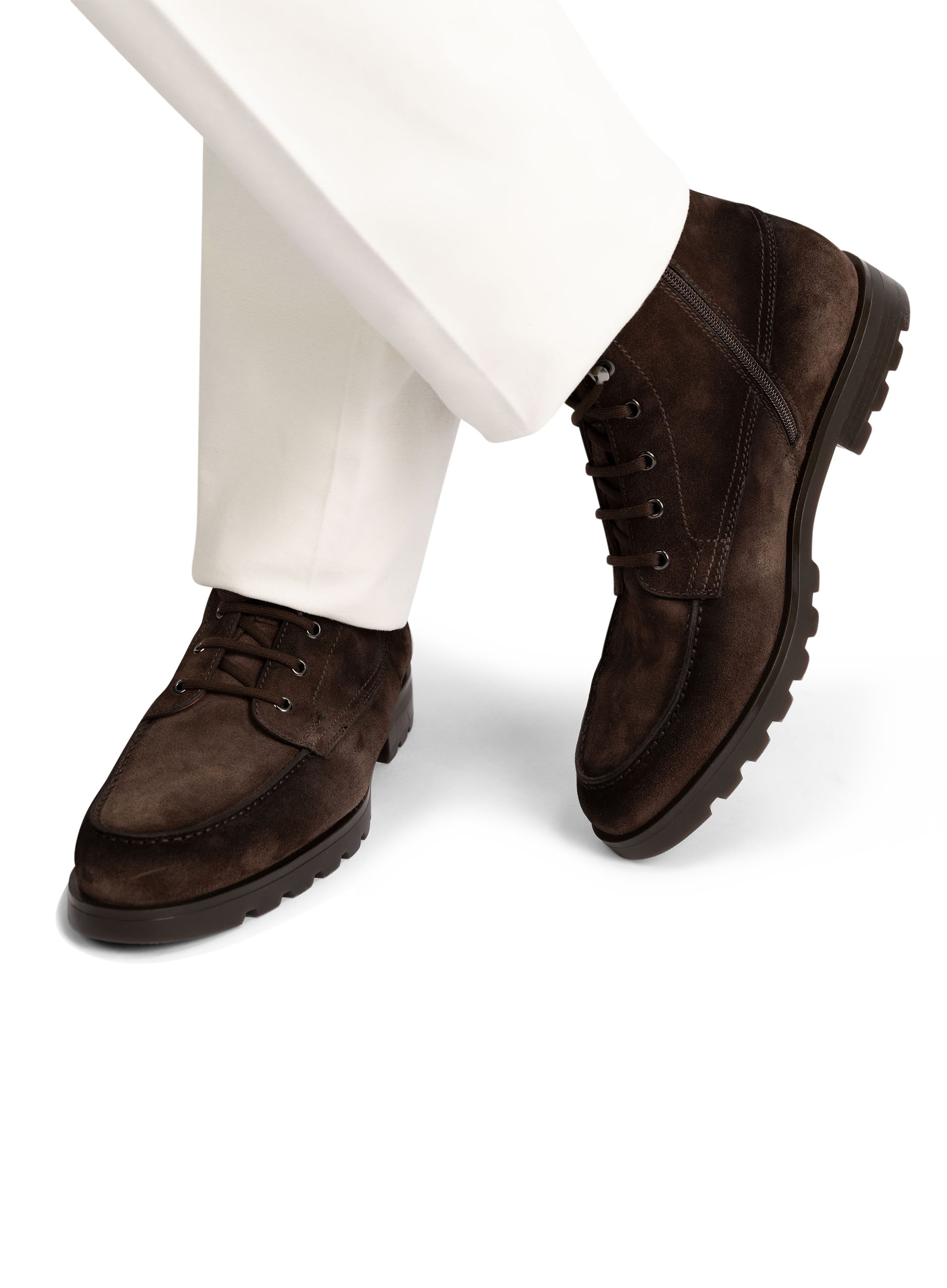 Veterboots van suède | D.Bruin