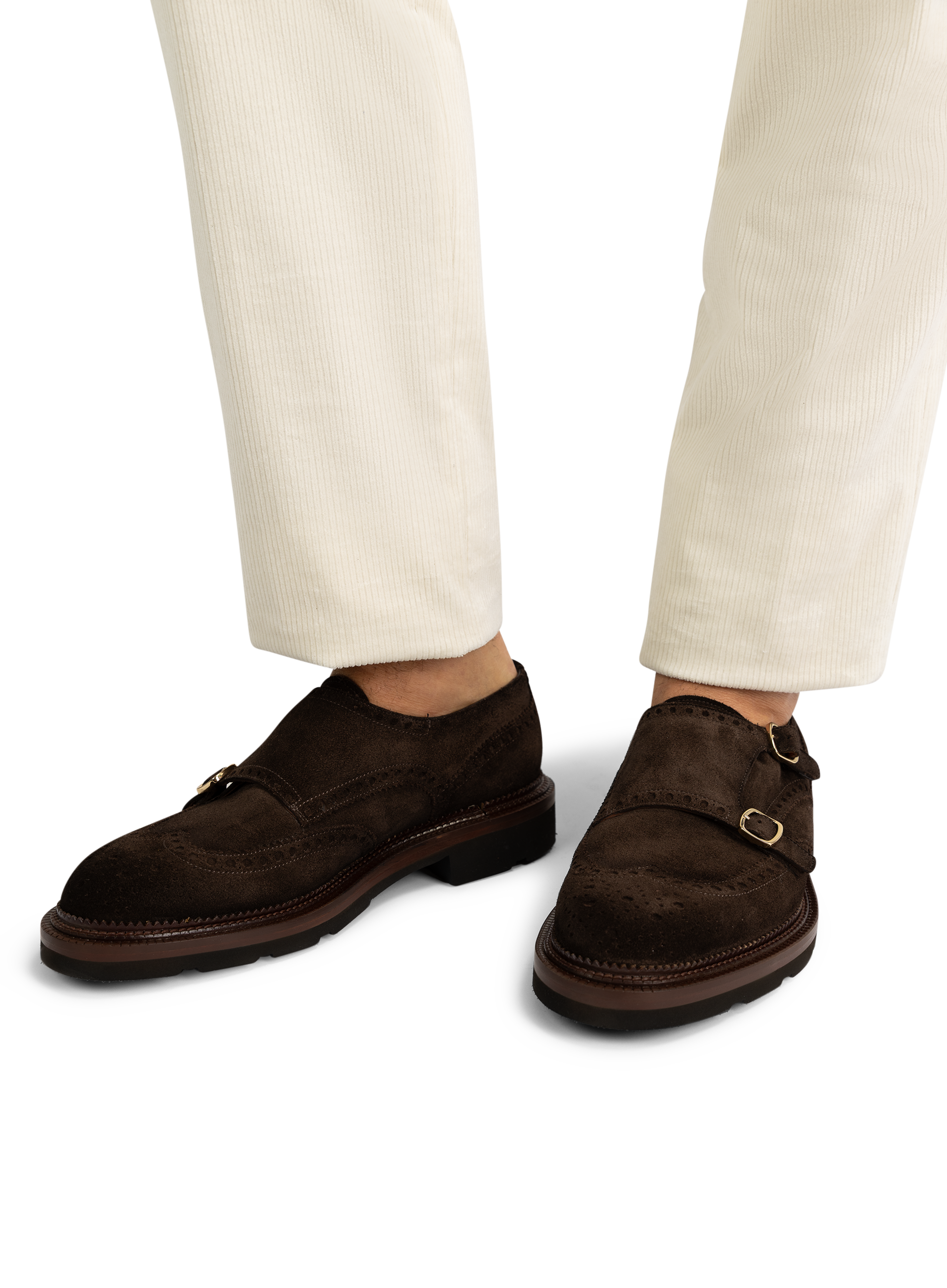 Dubbele gesp brogue-schoen | D.Bruin