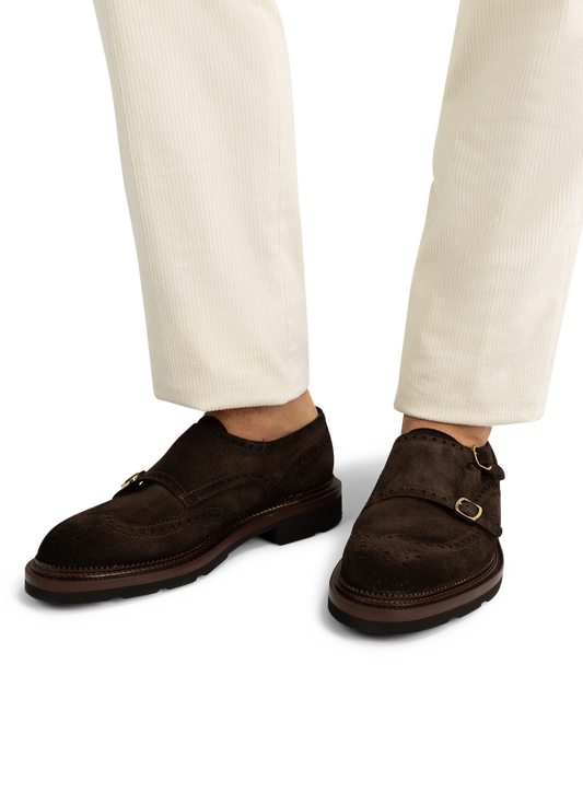 Dubbele gesp brogue-schoen | D.Bruin