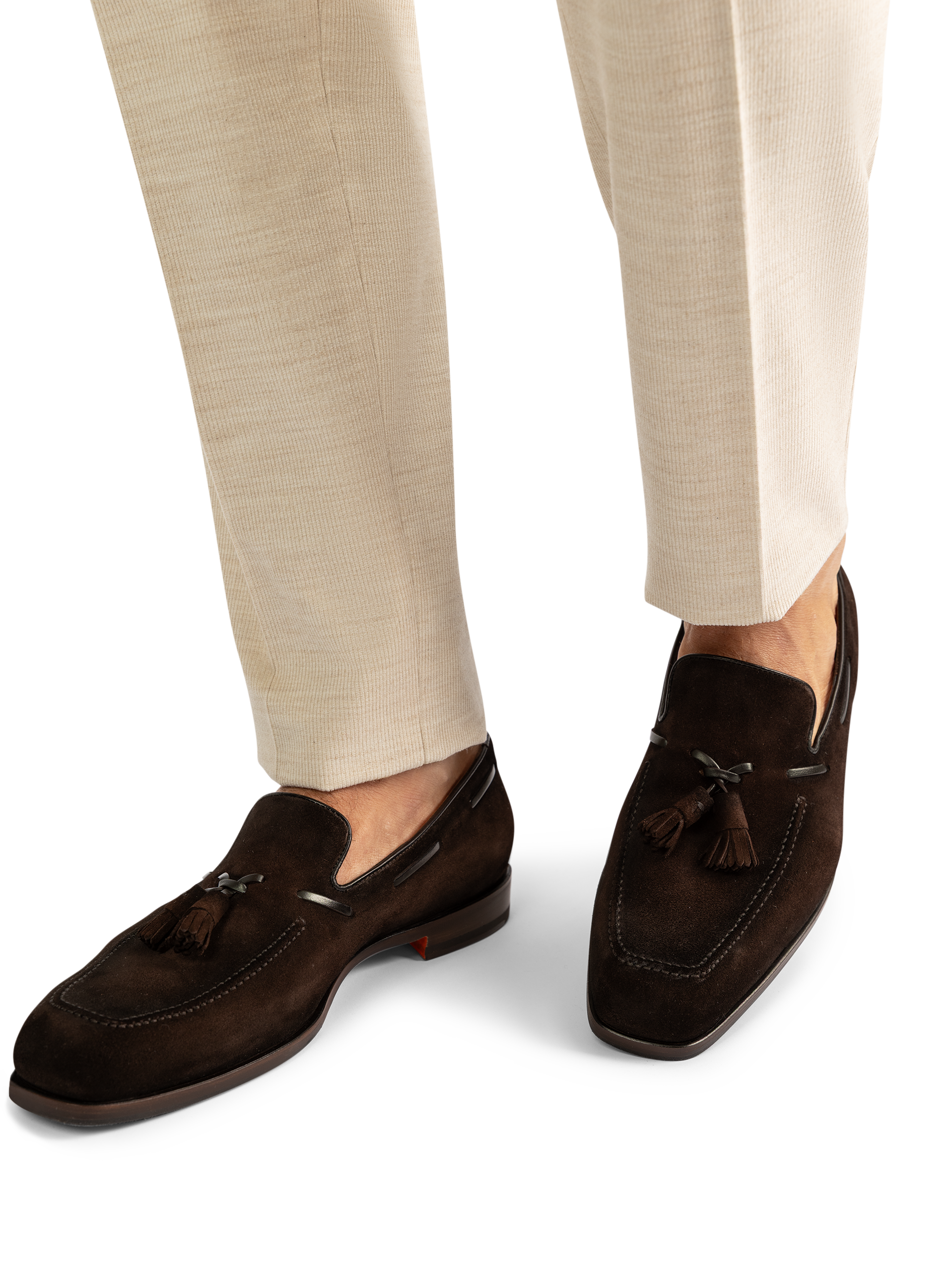 Tassel loafers van suède | D.Bruin