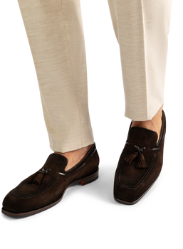 Tassel loafers van suède | D.Bruin