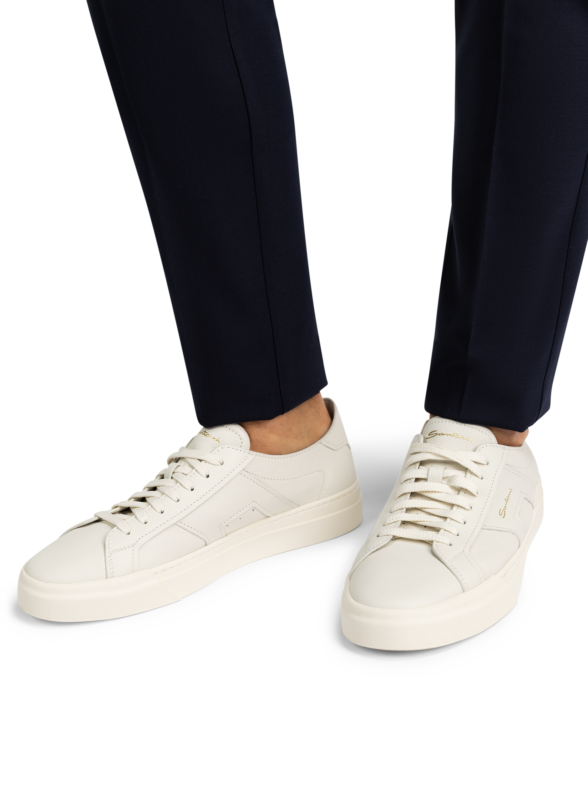 Clean icon sneakers van leer | Wit