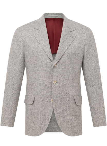 Glenchek jasje van zijde, wol en cashmere | Grijs