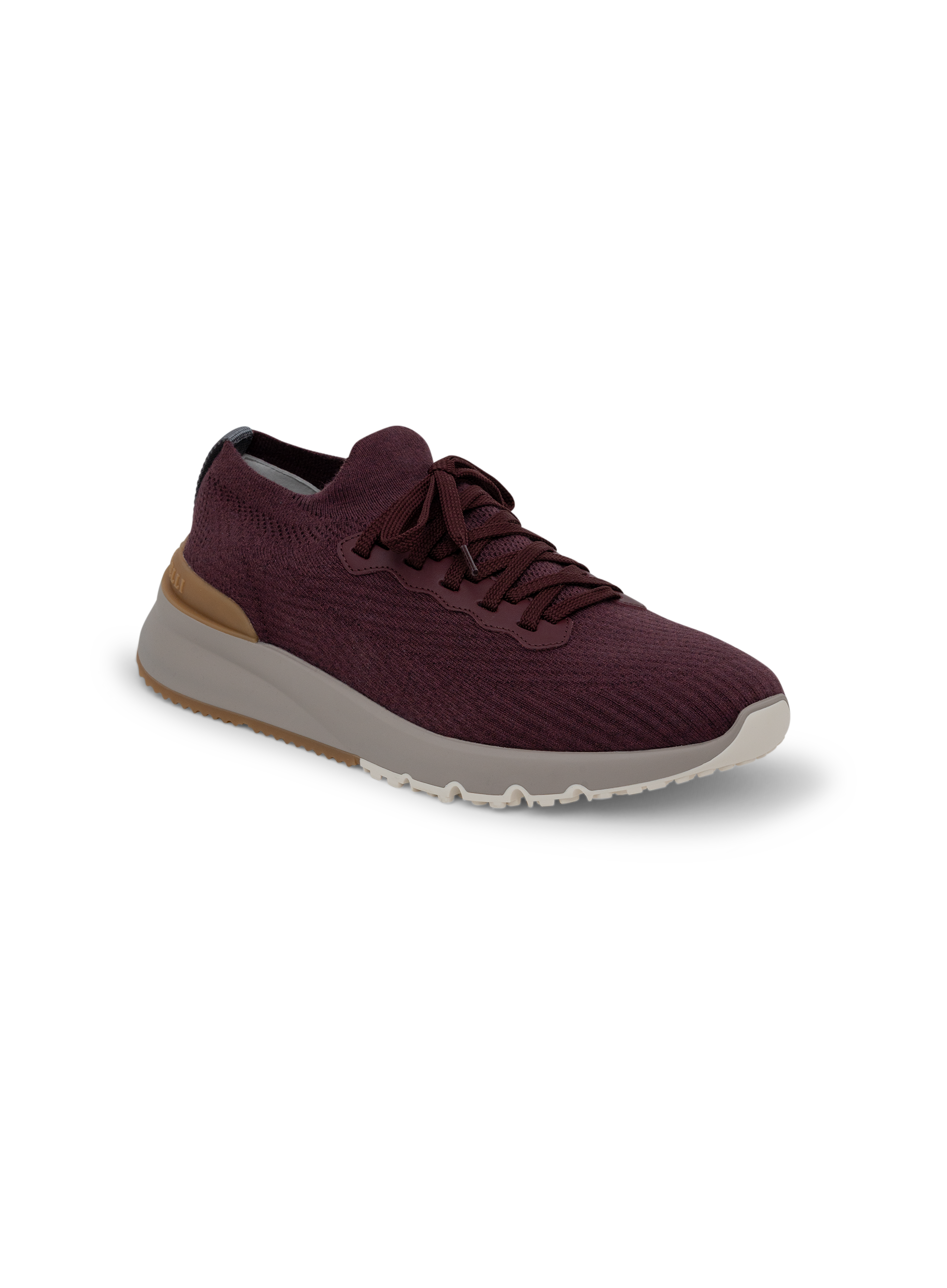 Knitted low-top sneakers | DARK BORDEAUX