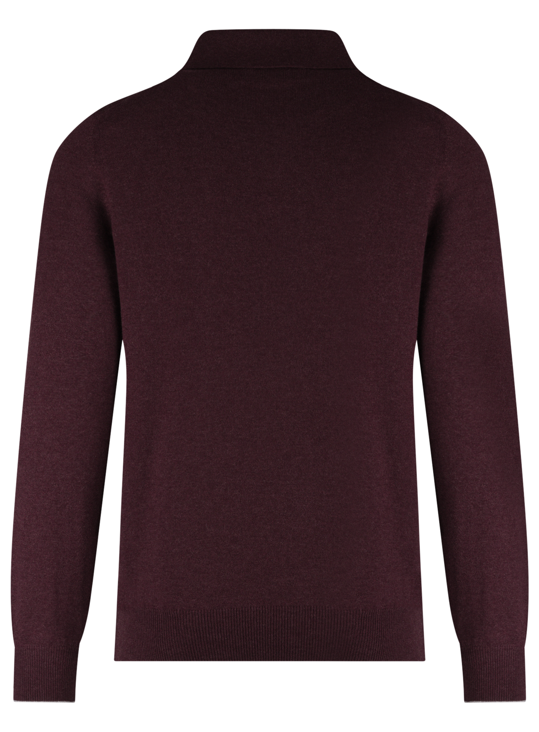 Buttonless polo van cashmere | DARK BORDEAUX