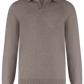 Buttonless polo van cashmere | TAUPE
