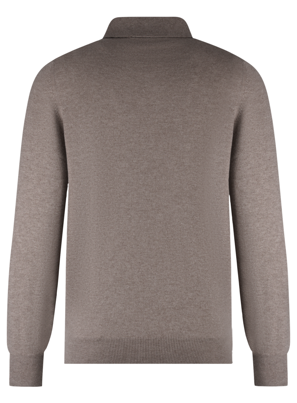 Buttonless polo van cashmere | TAUPE
