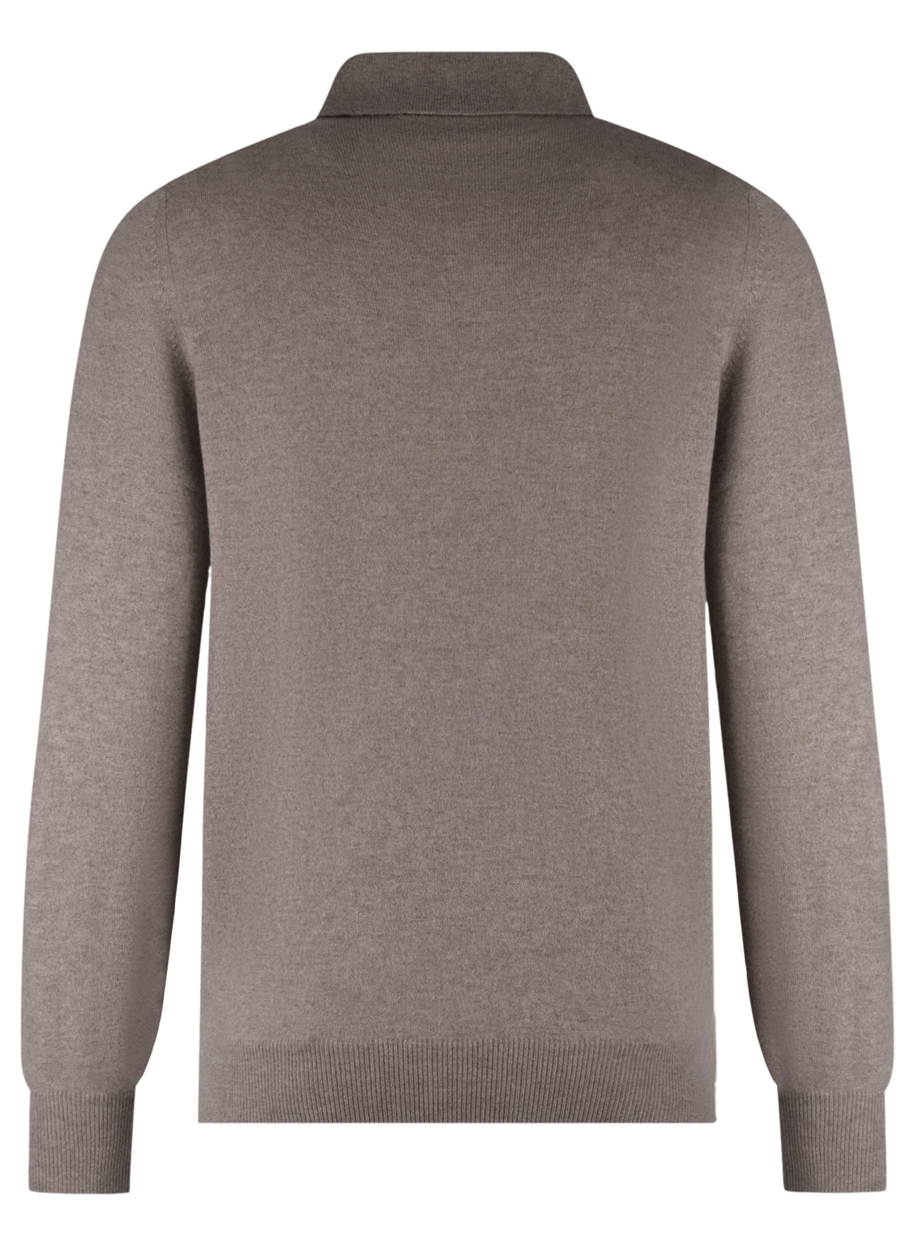 Buttonless polo van cashmere | TAUPE