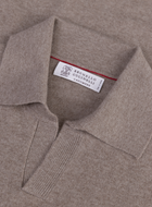 Buttonless polo van cashmere | FULL_WIDTH | TAUPE
