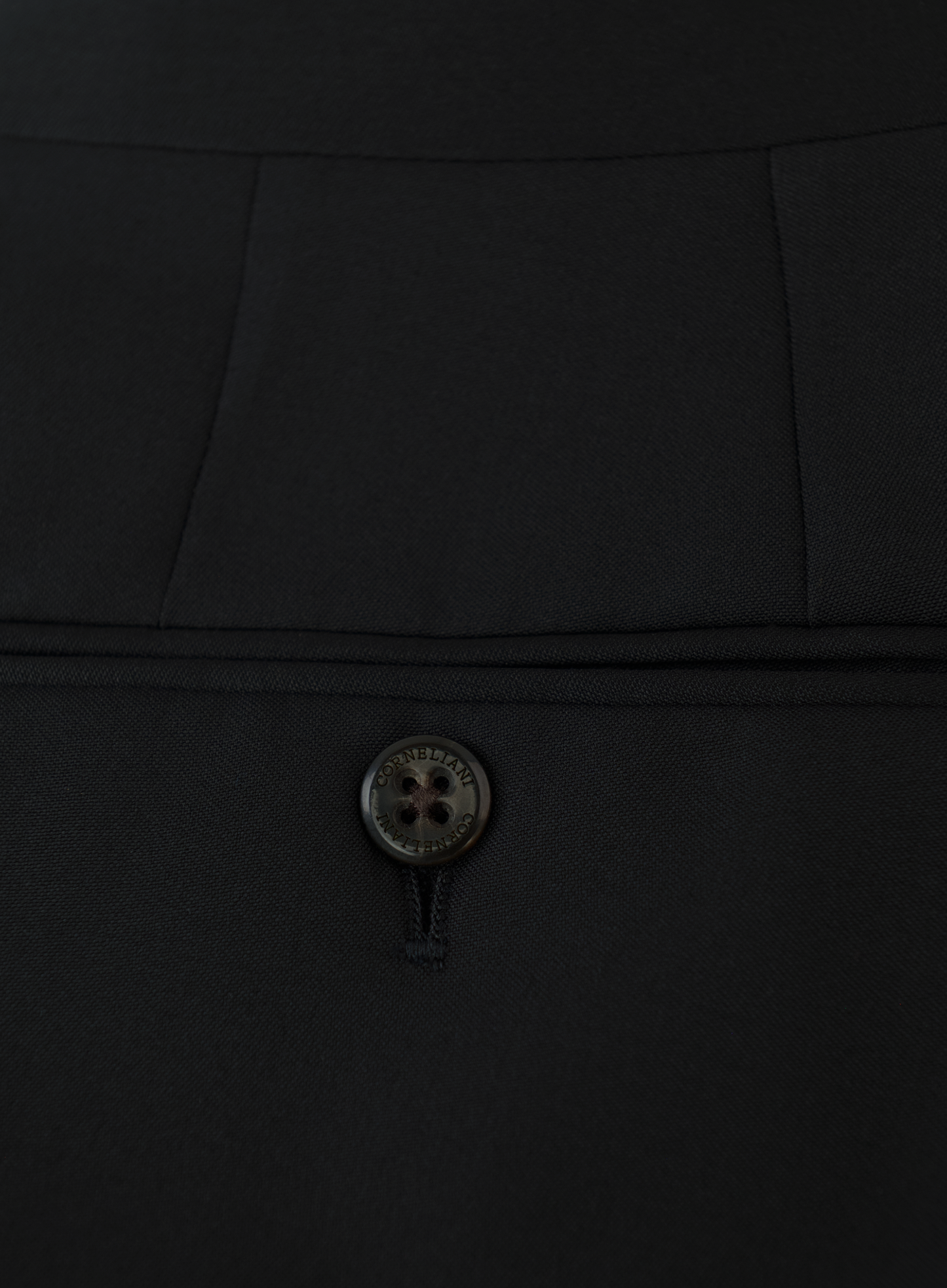 Smoking pantalon van scheerwol | Zwart