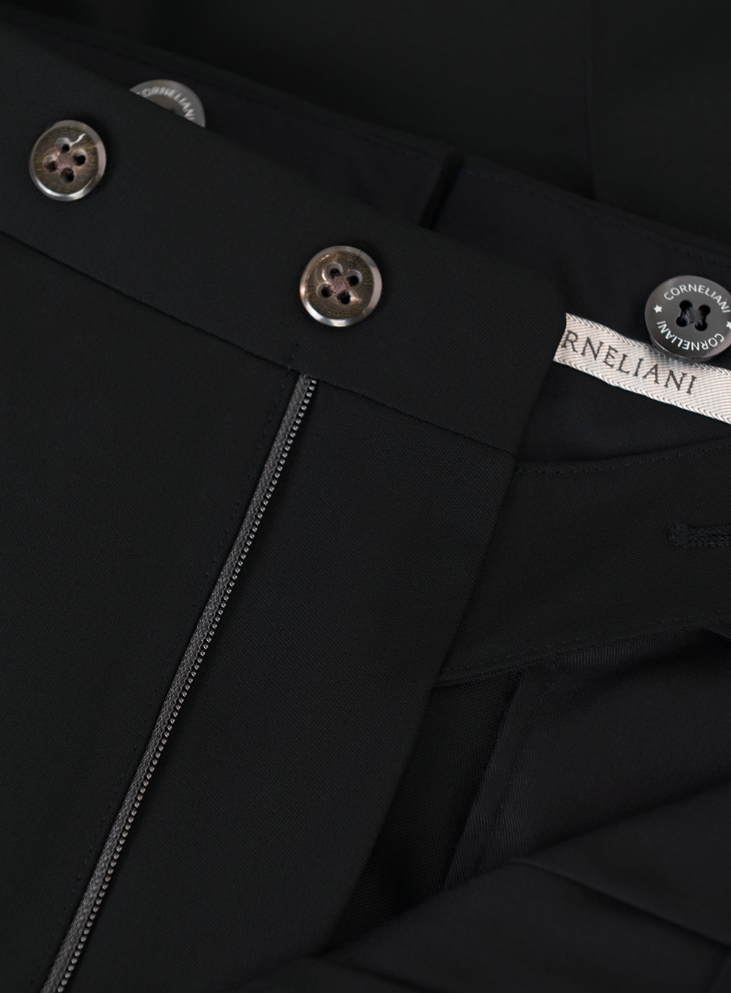 Smoking pantalon van scheerwol | FULL_WIDTH | Zwart