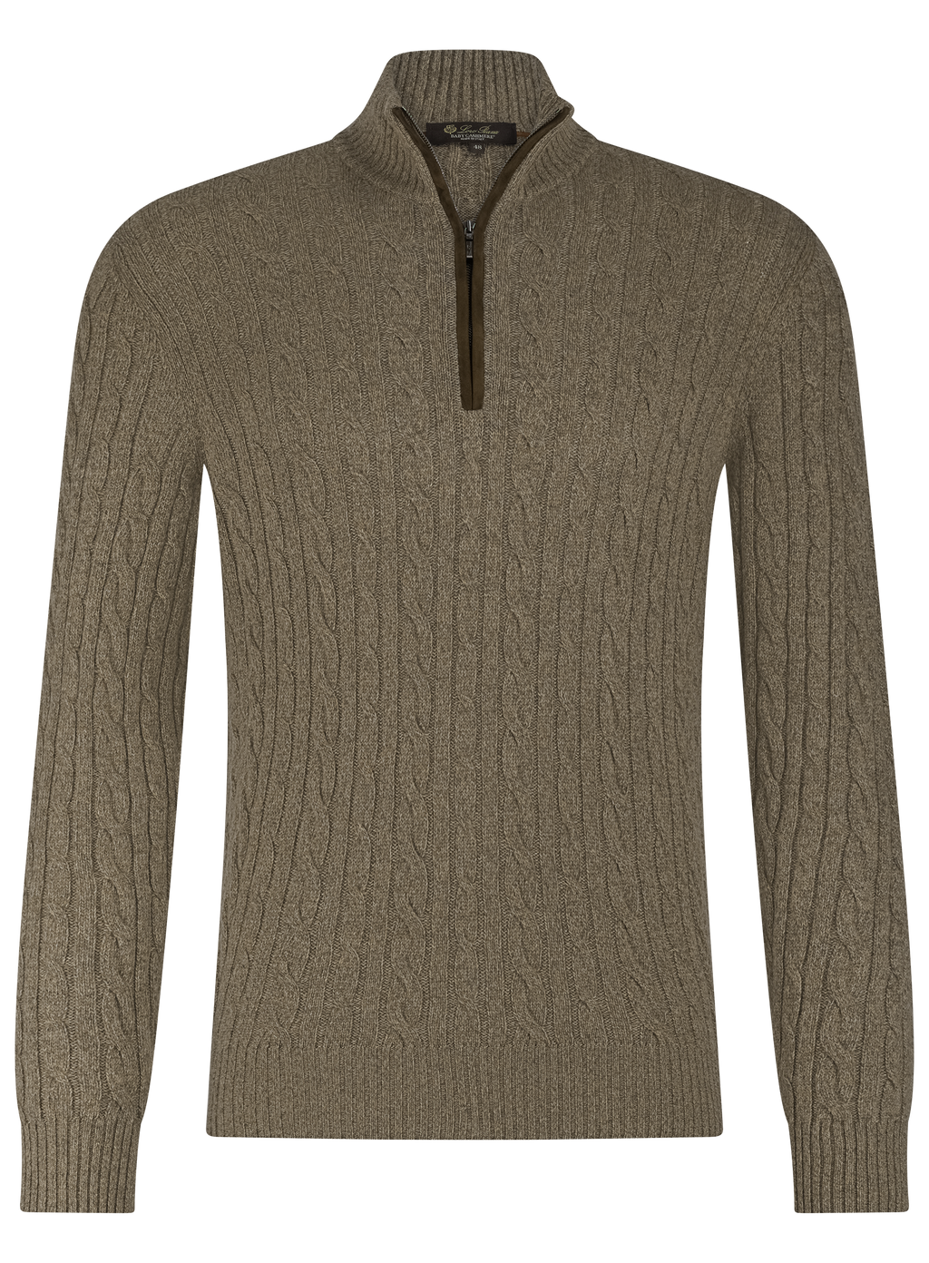 Half-zip trui van cashmere | Bruin