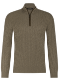 Half-zip trui van cashmere | Bruin