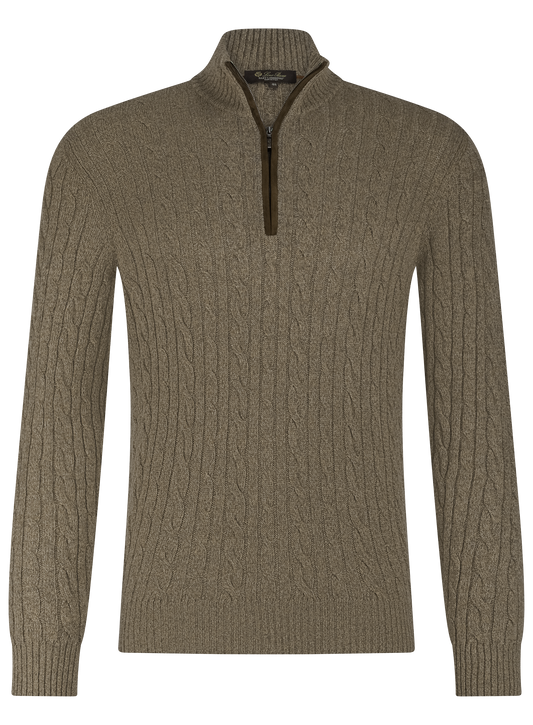 Cashmere half-zip sweater | Bruin
