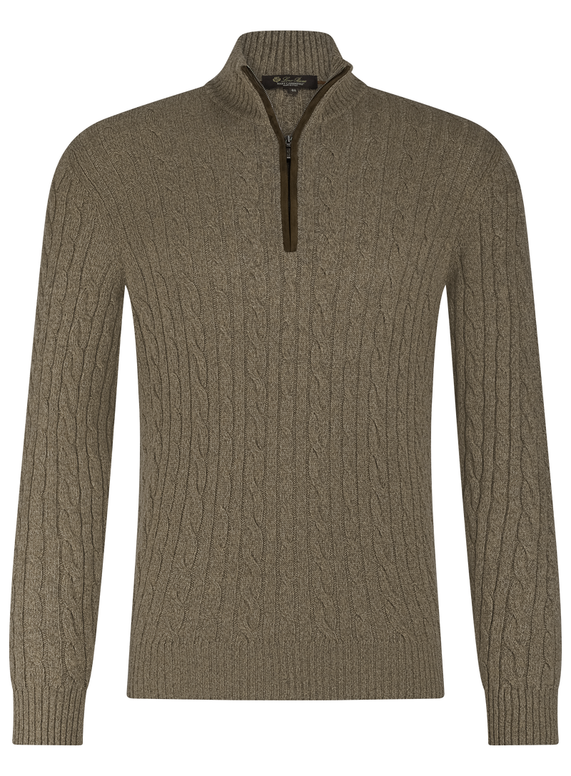 Half-zip cashmere sweater