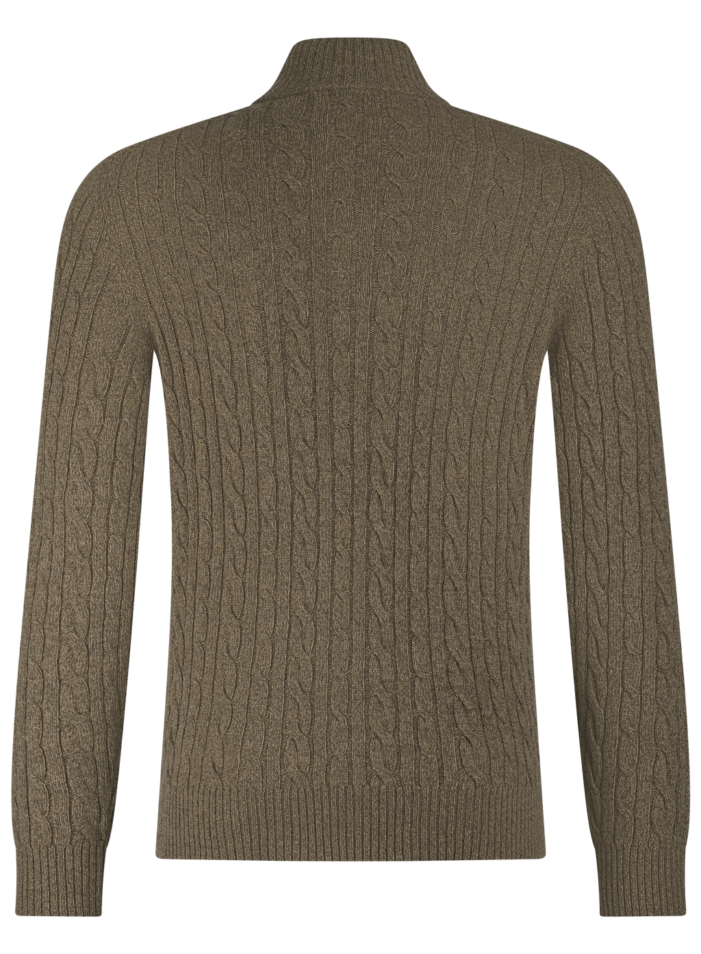 Half-zip trui van cashmere | Bruin