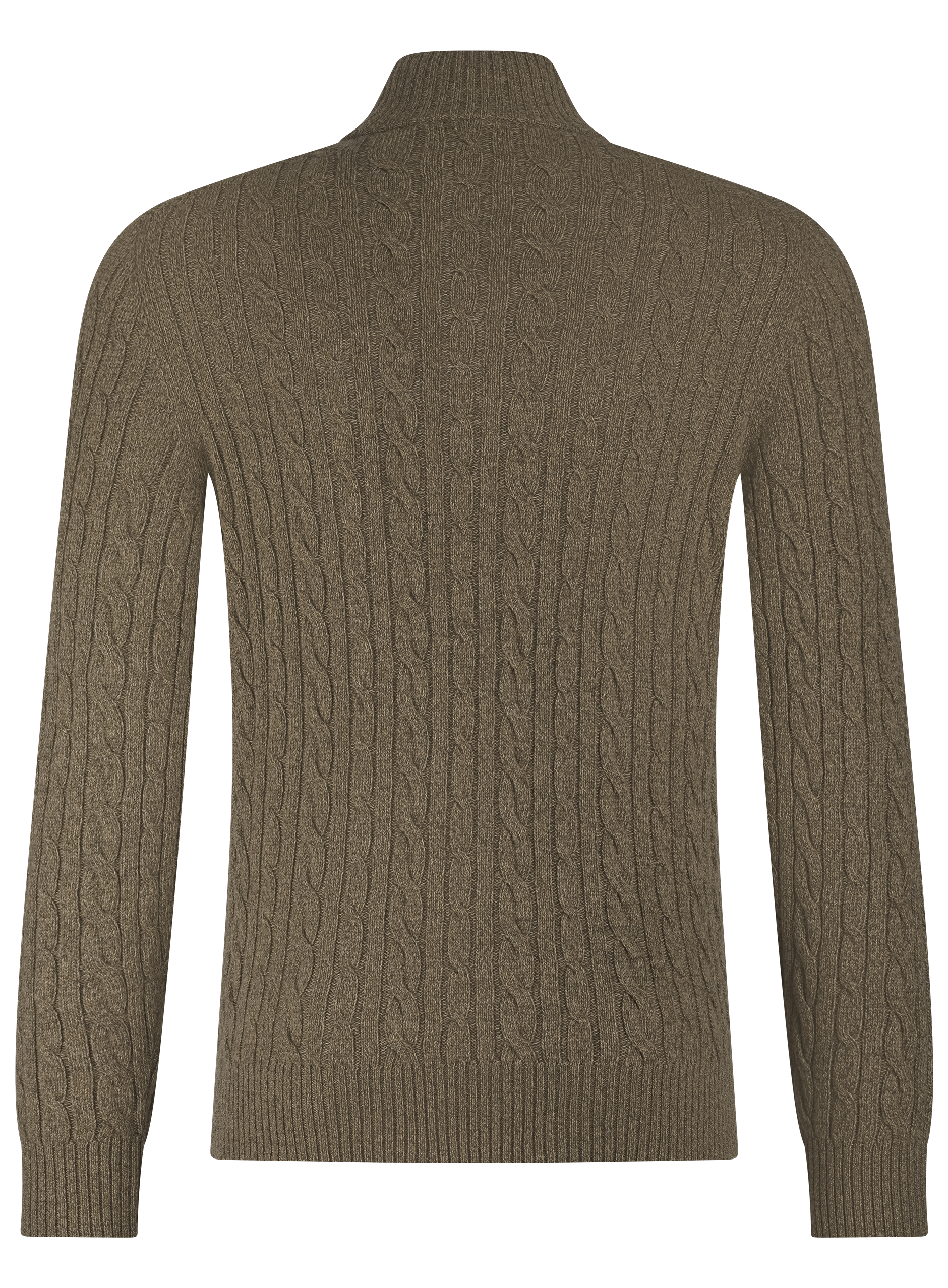 Half-zip trui van cashmere | Bruin