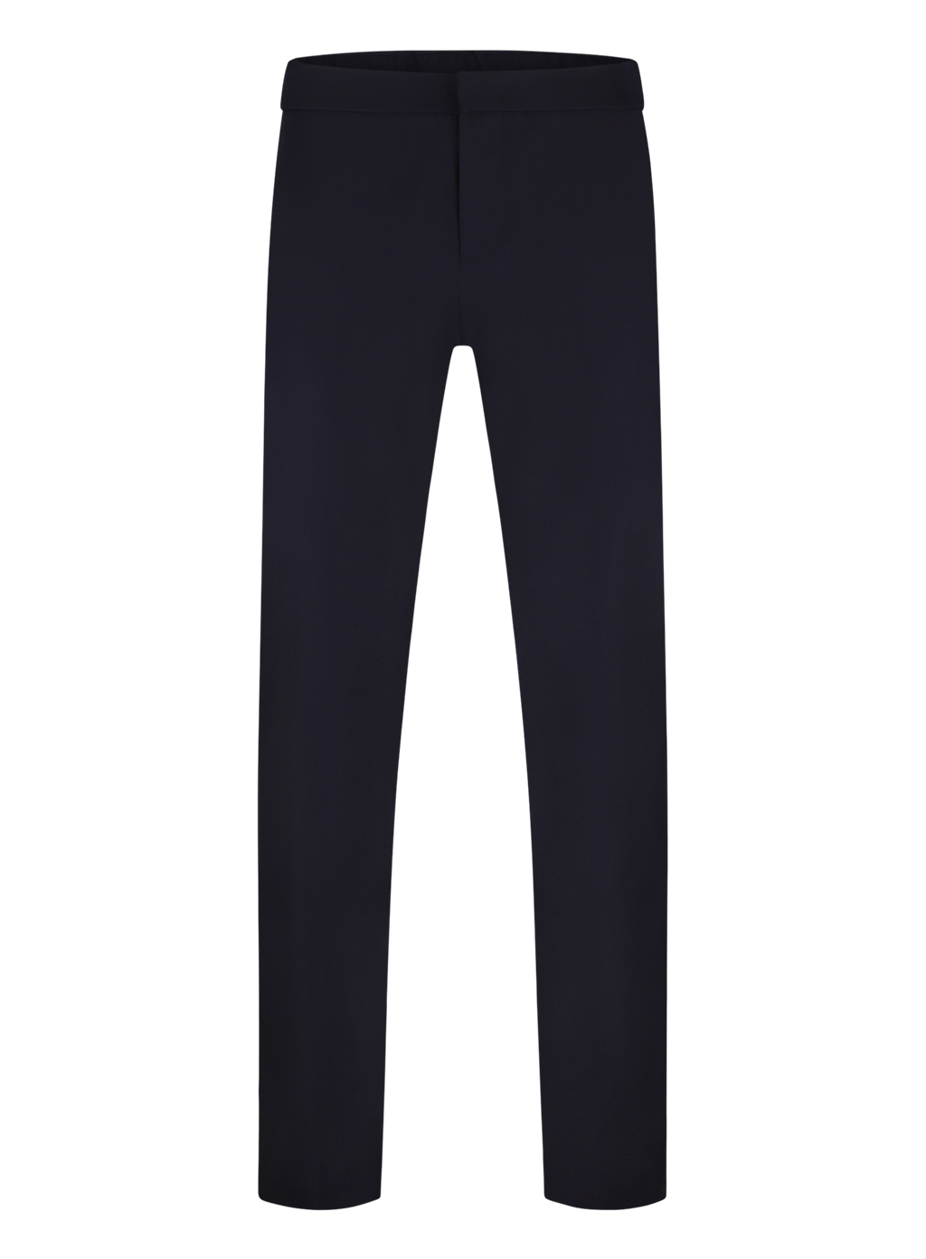 Pantalon van virgin wol en zijde | BLUE NAVY
