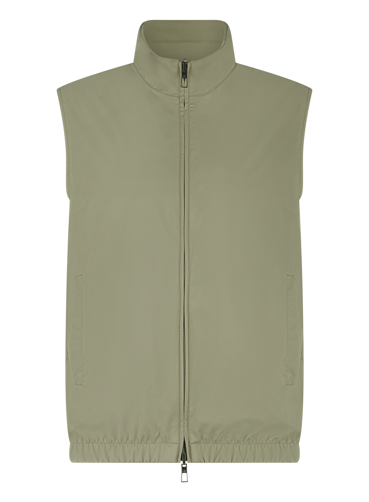 Reversible bodywarmer van wol | Groen