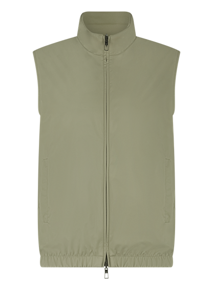 Reversible bodywarmer van wol | Groen