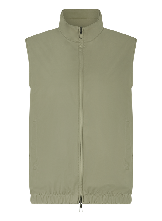 Reversible bodywarmer van wol | Groen