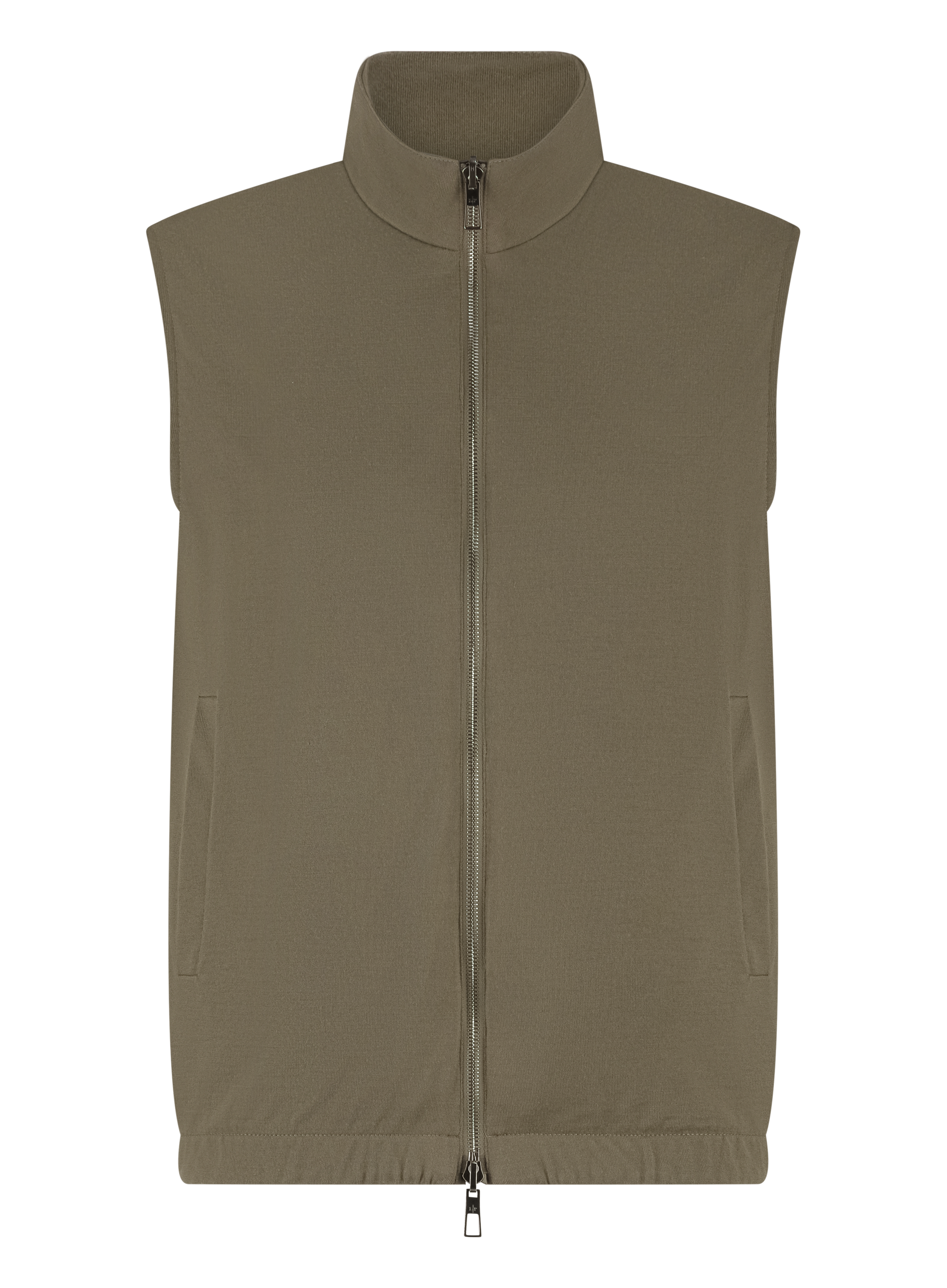 Reversible bodywarmer van wol | Groen