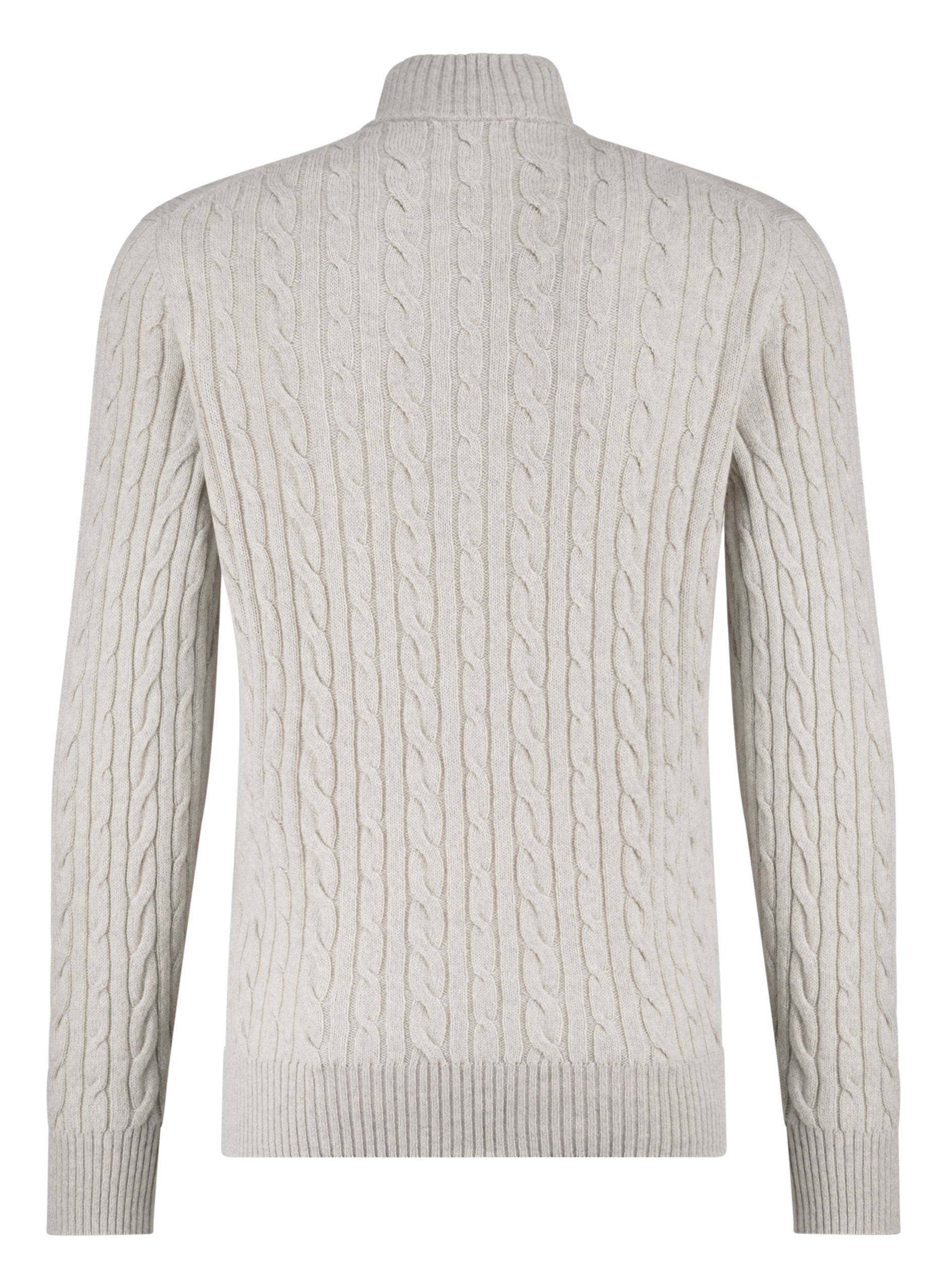 Half-zip trui van cashmere | L.Grijs