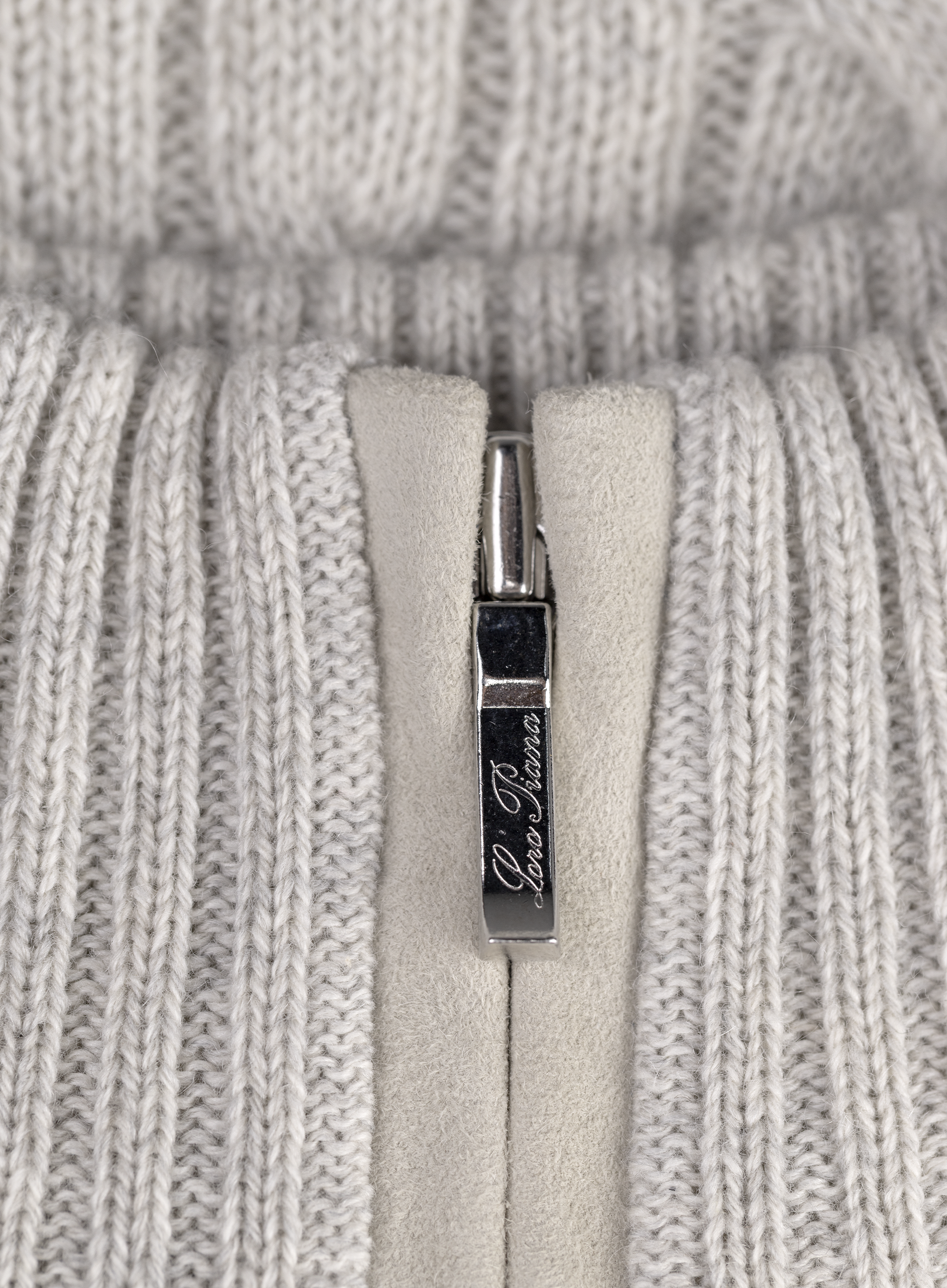 Cashmere half-zip sweater | FULL_WIDTH | L.Grijs
