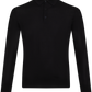 Poloshirt met lange mouwen van cashmere | Zwart