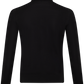 Poloshirt met lange mouwen van cashmere | Zwart