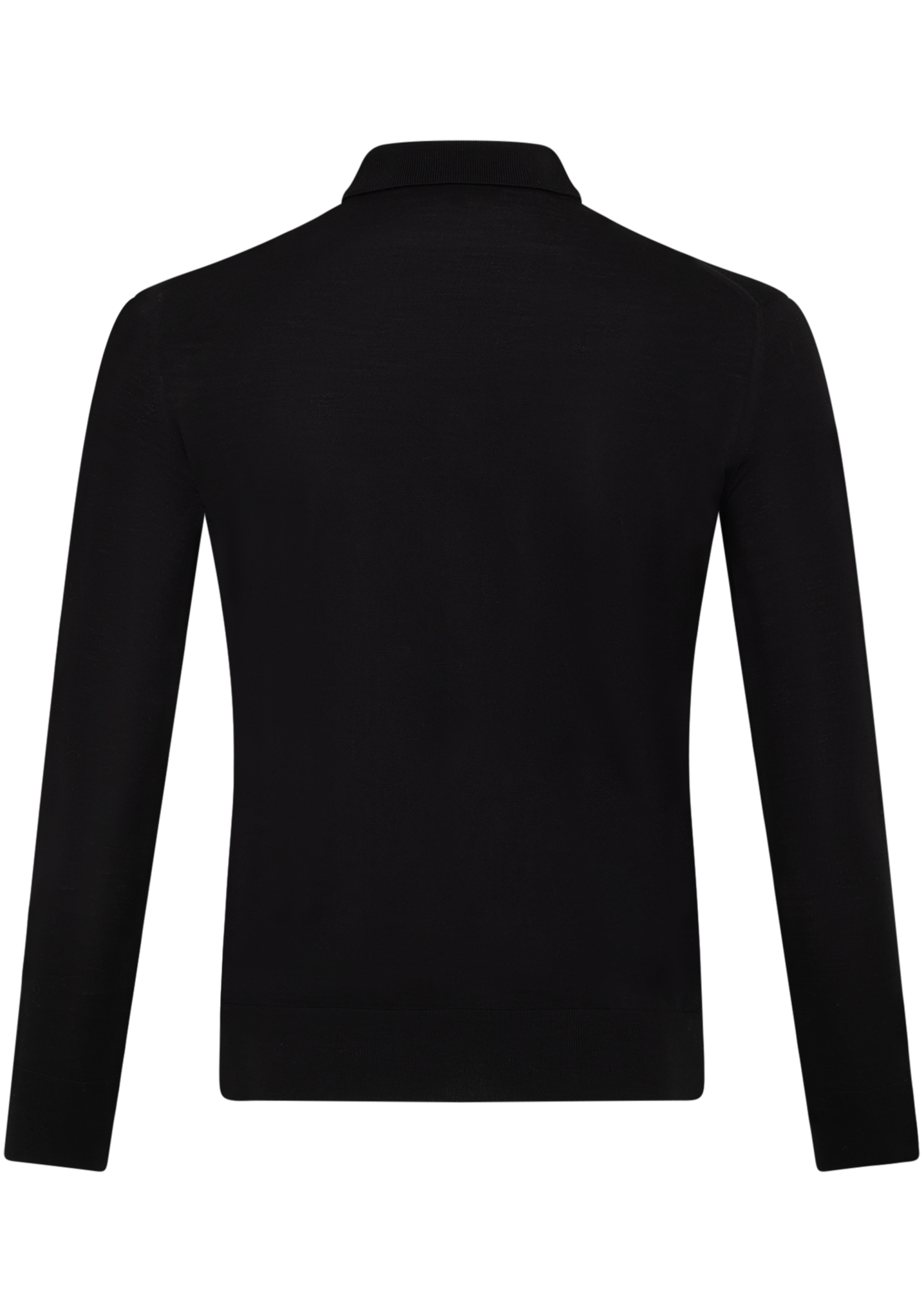 Poloshirt met lange mouwen van cashmere | Zwart