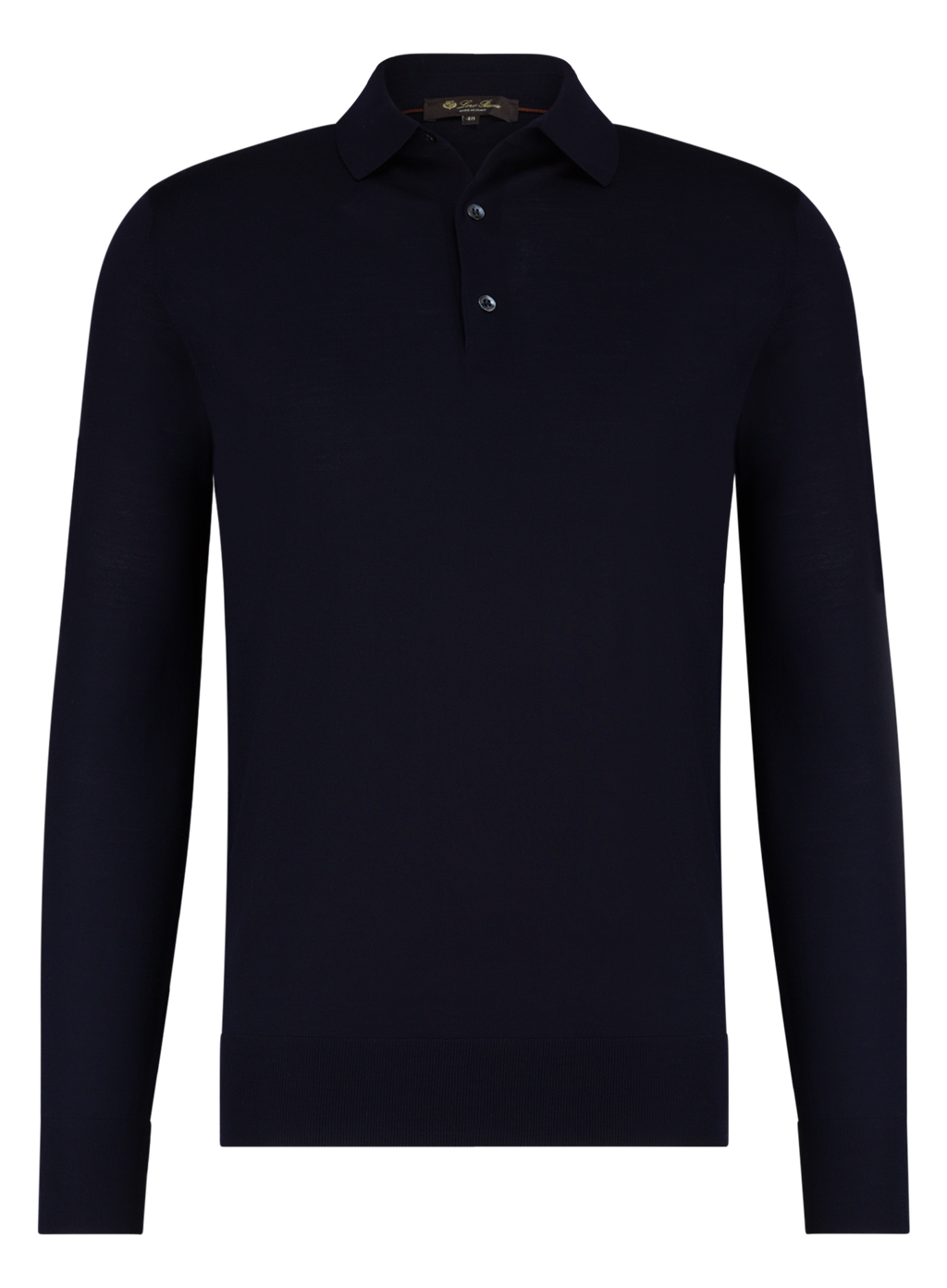 Poloshirt met lange mouwen van cashmere | BLUE NAVY