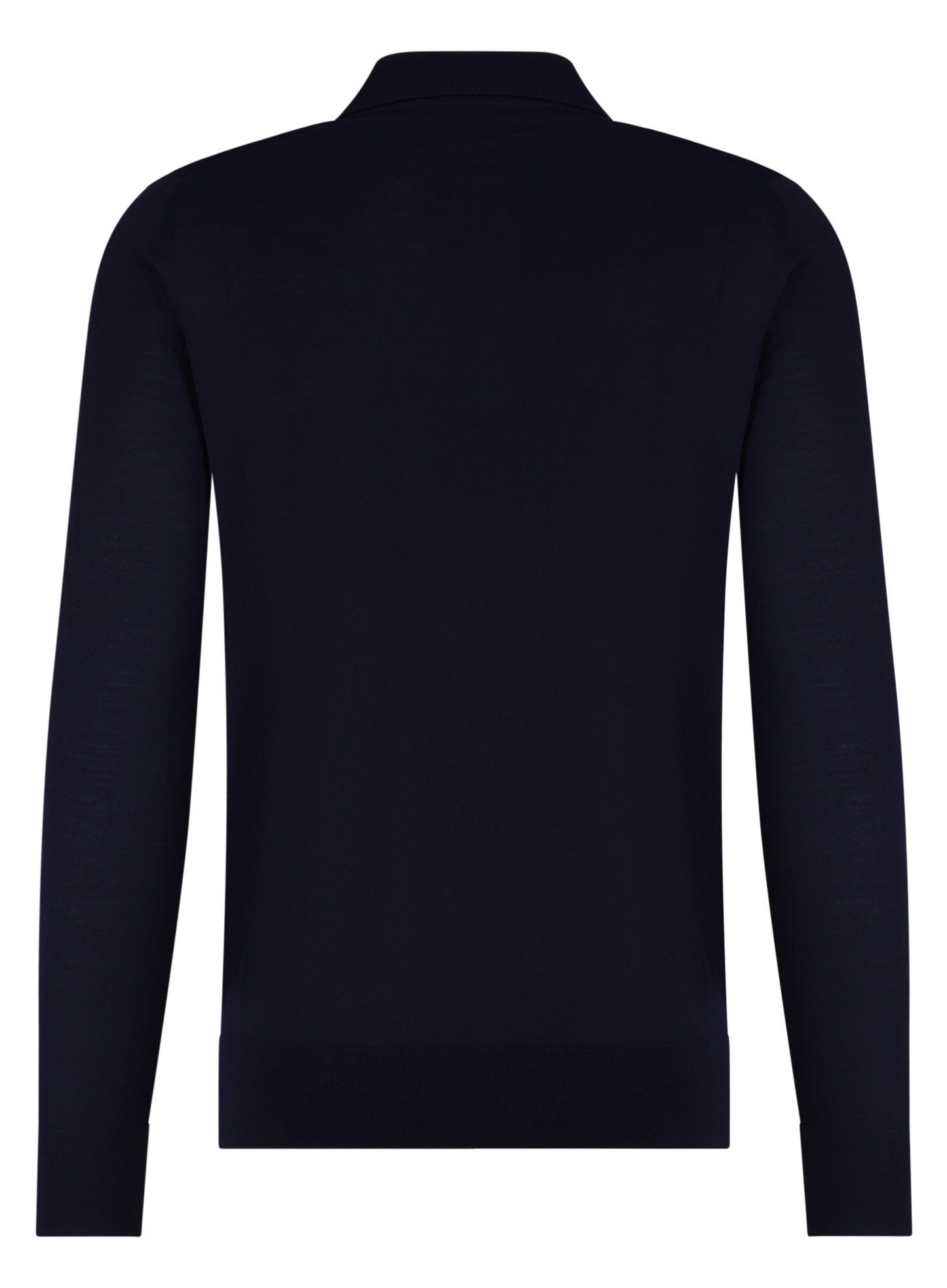 Poloshirt met lange mouwen van cashmere | BLUE NAVY