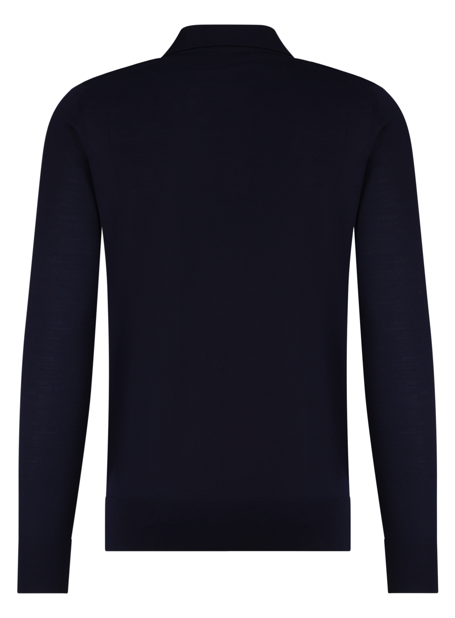 Poloshirt met lange mouwen van cashmere | BLUE NAVY