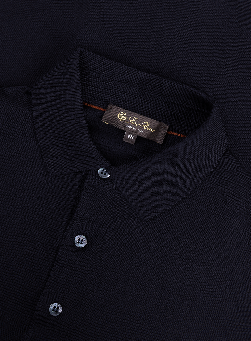 Poloshirt met lange mouwen van cashmere | FULL_WIDTH | BLUE NAVY