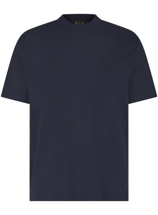 T-shirt van jersey katoen | BLUE NAVY