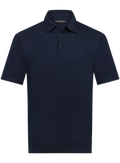 Tremezzo polo met korte mouw van katoen | BLUE NAVY