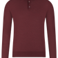 Poloshirt met lange mouwen van cashmere | DARK BORDEAUX