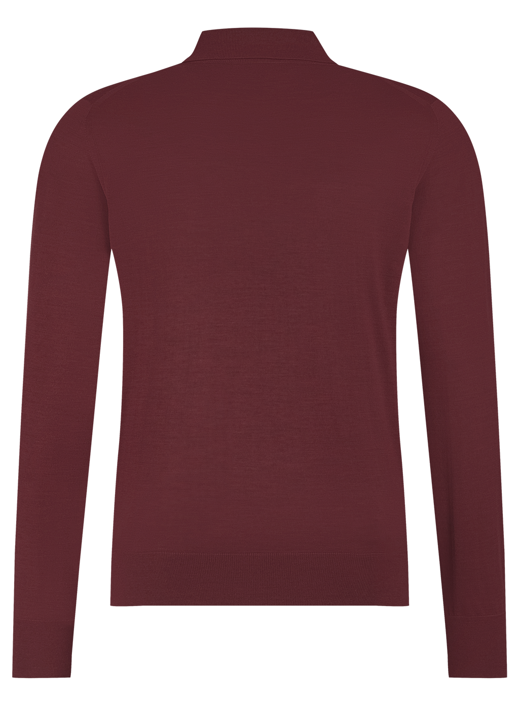 Poloshirt met lange mouwen van cashmere | DARK BORDEAUX