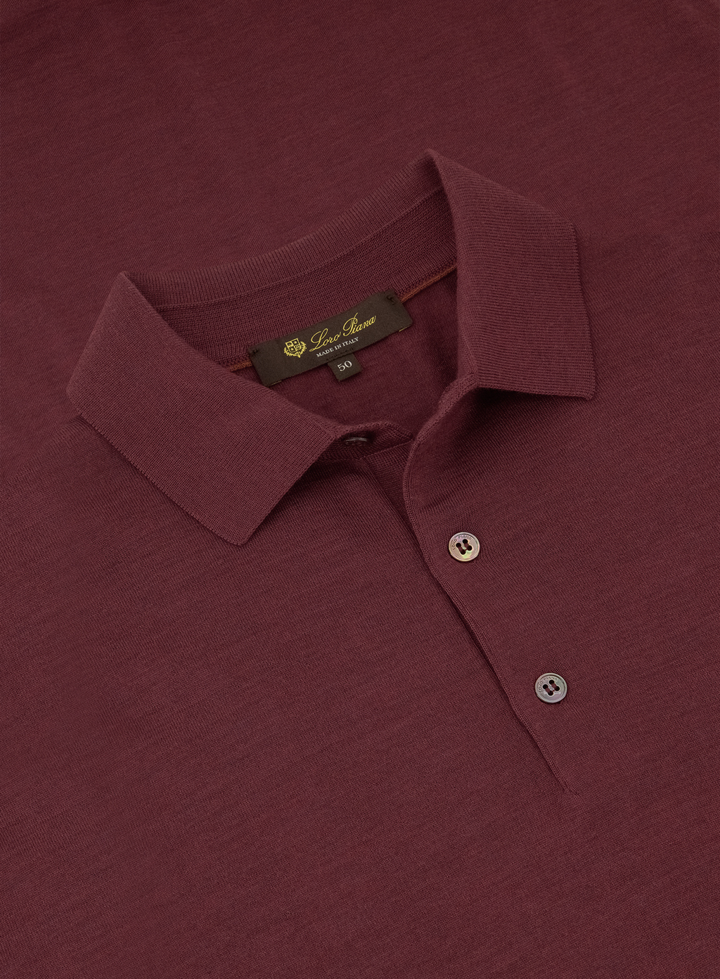 Poloshirt met lange mouwen van cashmere | FULL_WIDTH | DARK BORDEAUX