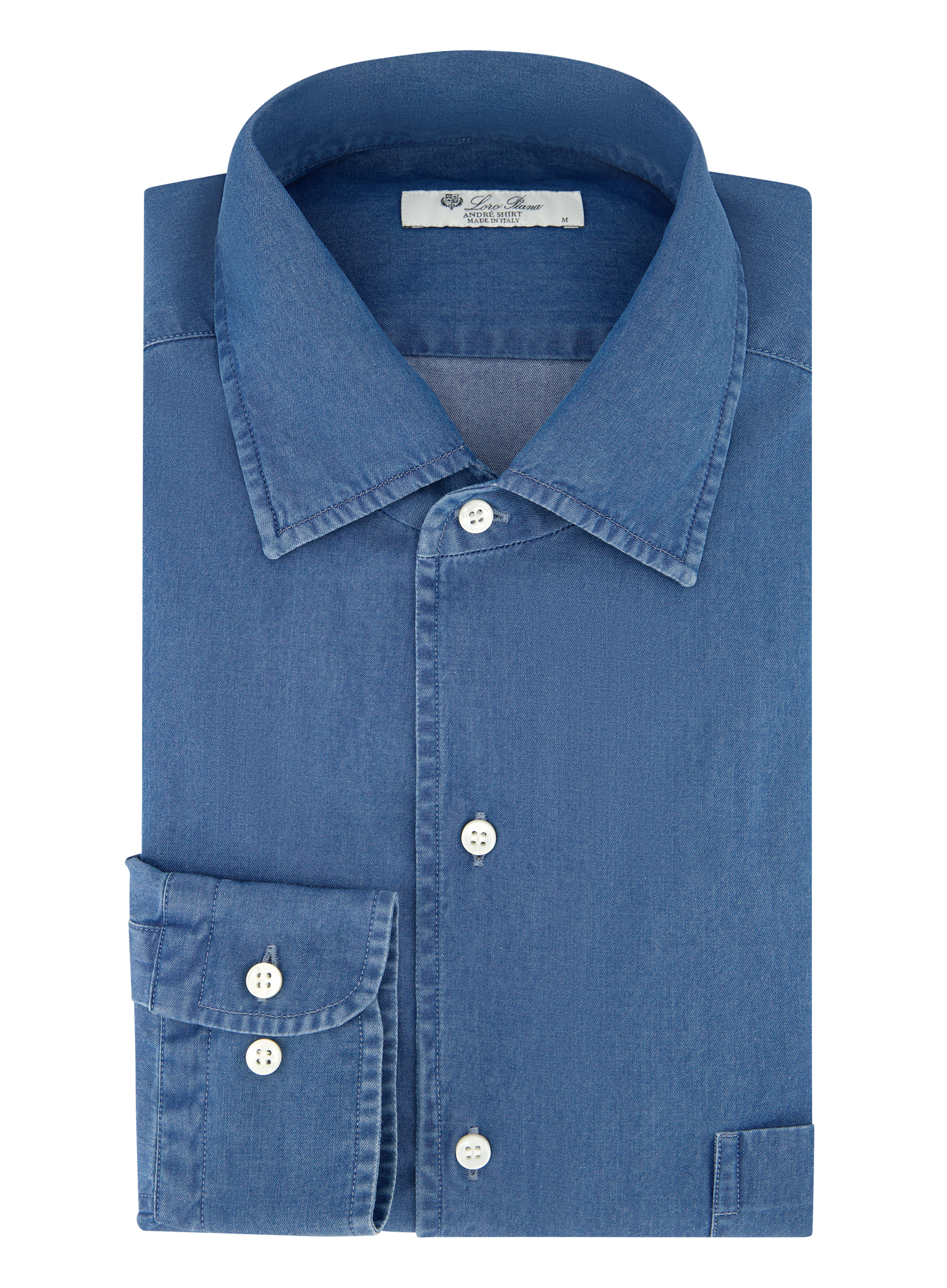 Denim shirt van katoen | Blauw