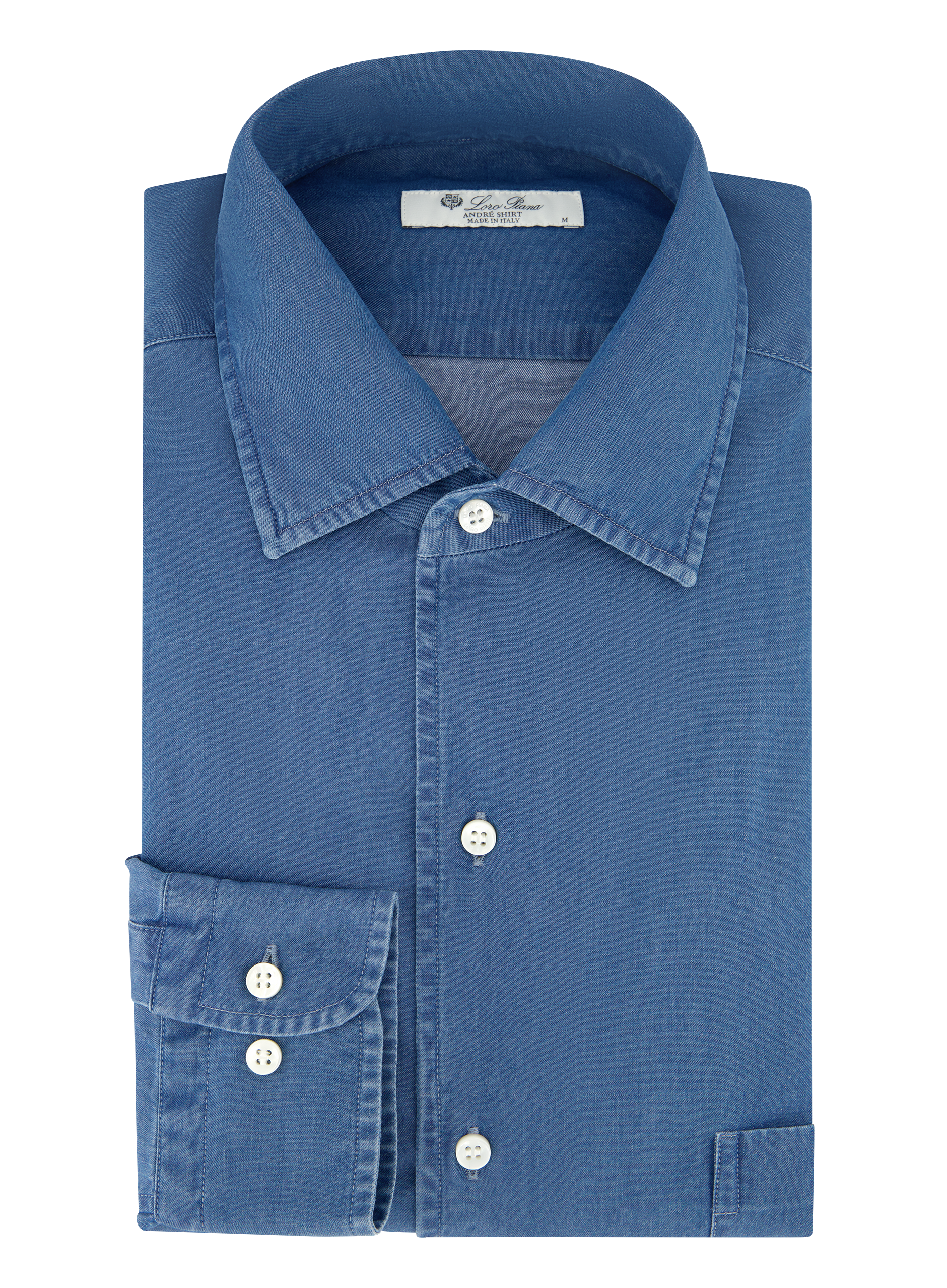 Denim shirt van katoen | Blauw