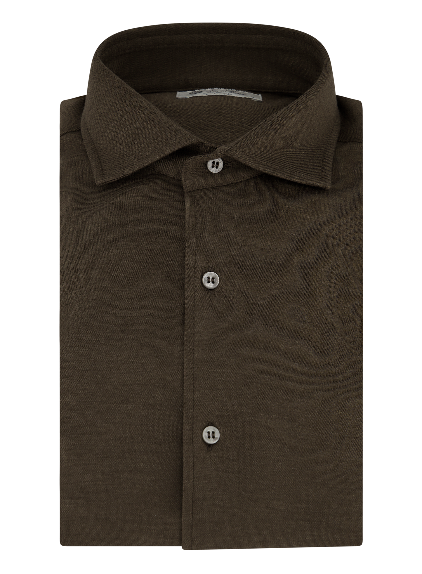 Shirt van cashmere en zijde | Bruin