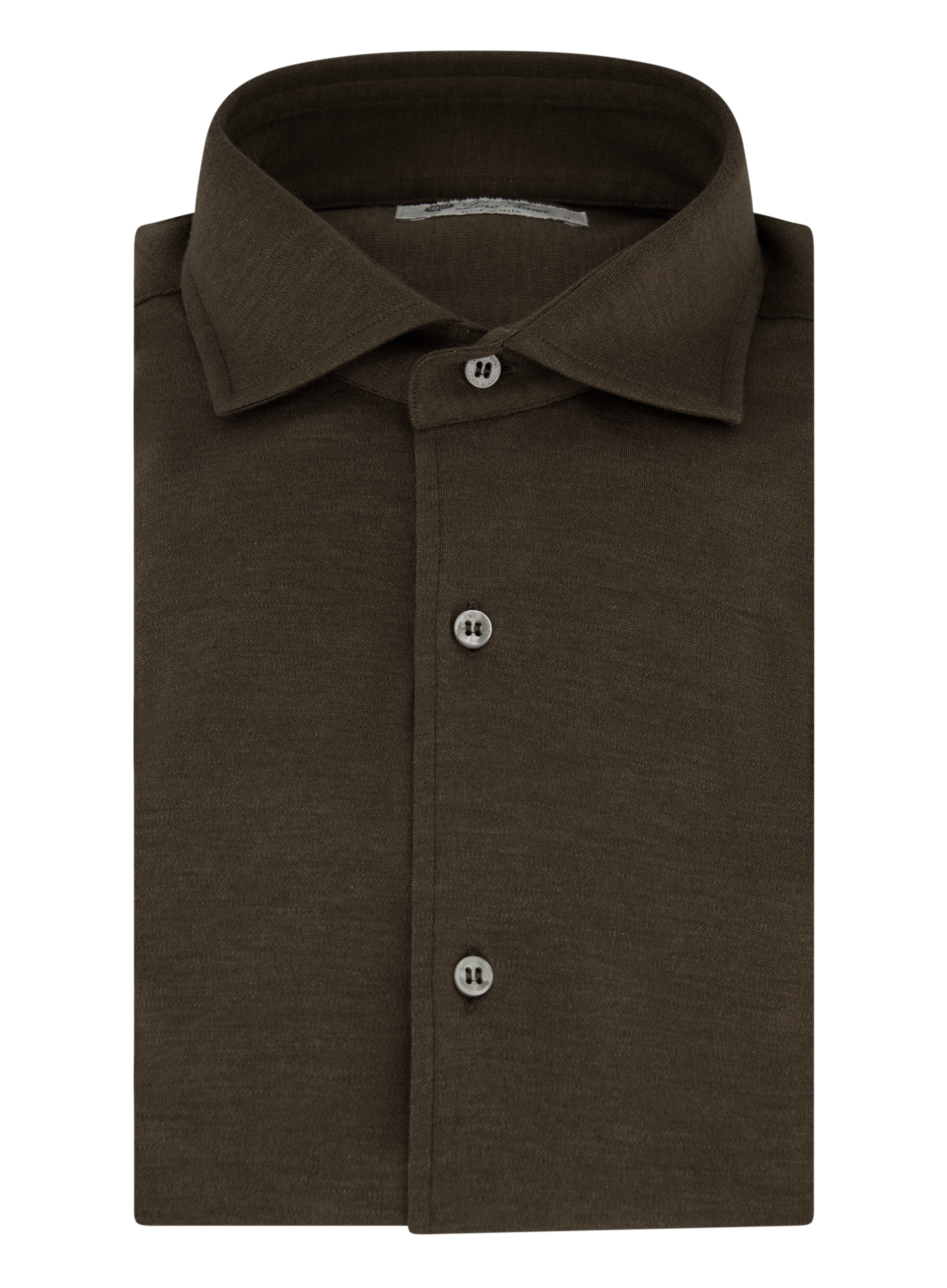 Shirt van cashmere en zijde | Bruin