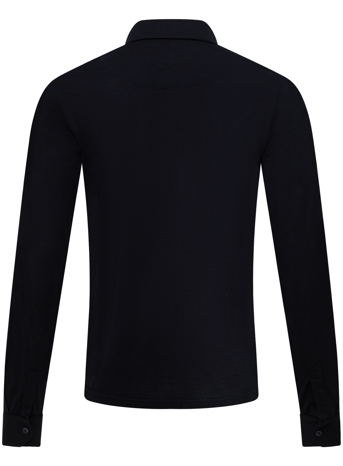 Polo met lange mouwen van wol | BLUE NAVY