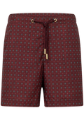 Bulldog zwembroek met print | DARK BORDEAUX