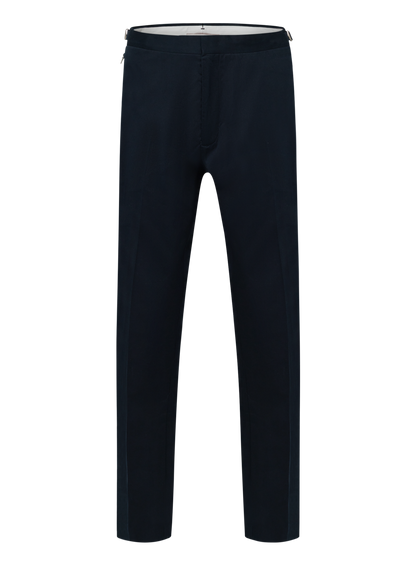 Pantalon van katoen en cashmere | BLUE NAVY