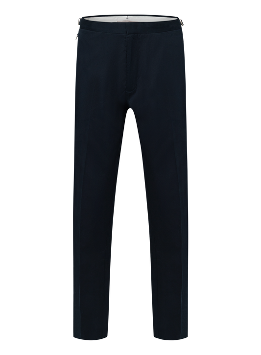 Pantalon van katoen en cashmere | BLUE NAVY