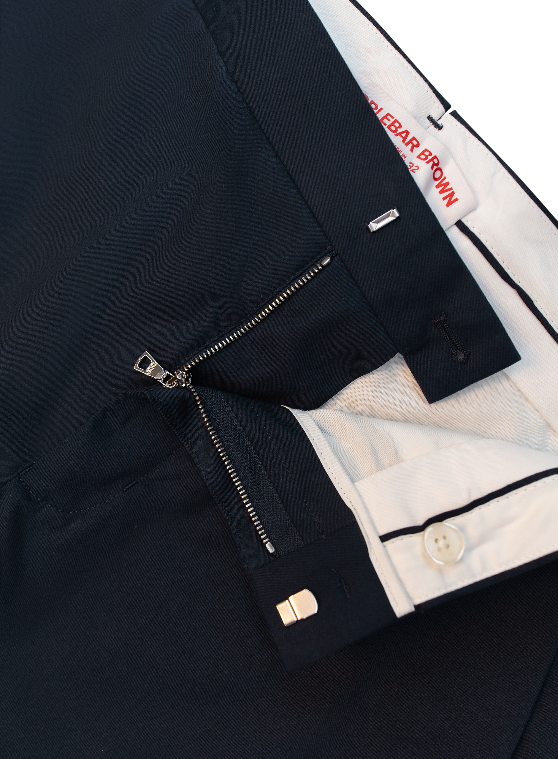 Pantalon van katoen en cashmere | FULL_WIDTH | BLUE NAVY